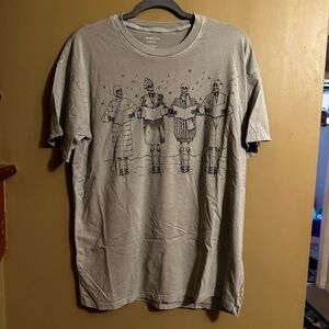 American Eagle oversized skeleton Christmas tee